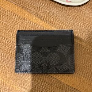 Coach Black Signature Card Holder